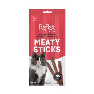 Reflex Biftekli Kuzulu Kedi Ödül Çubuğu 3 X 5 gr - Reflex