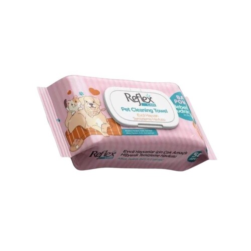 Reflex Care Kedi ve Köpekler İçin Çok Amaçlı Hijyenik Temizleme Mendili 50'li - 1