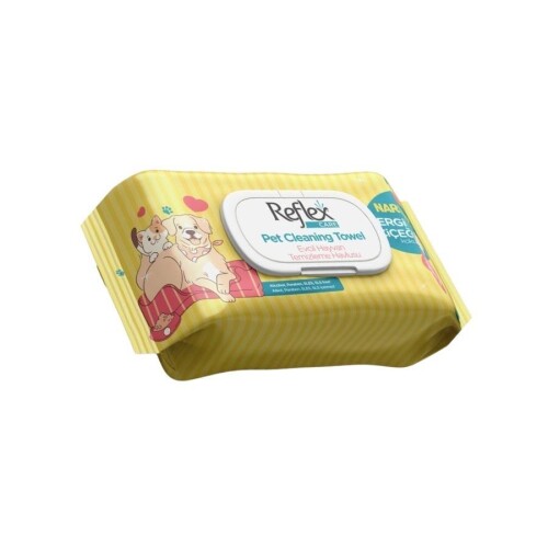 Reflex Care Nergis Kokulu Kedi ve Köpekler için Temizleme Mendili 50'li - 1