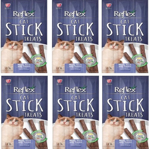 Reflex Cat Stick Tavşanlı Kedi Ödül Çubuğu 6'lı 3 X 5 gr - 1