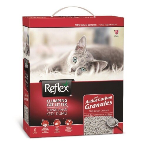 Reflex Granül Aktif Karbonlu Topaklanan Kedi Kumu 6 lt - 1