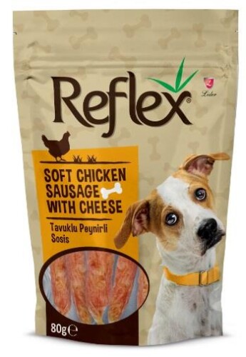 Reflex Köpek Ödülü Peynirli Tavuklu Sosis 80 gr - 1