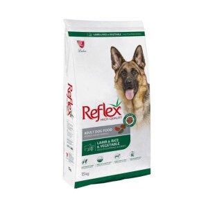 Reflex Kuzu Etli Pirinçli ve Sebzeli Yetişkin Köpek Maması 15 Kg - Reflex