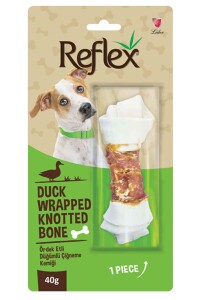 Reflex Ördek Eti Sargılı Düğümlü Köpek Çiğneme Kemiği 40 gr - Reflex