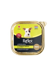 Reflex Plus Alu Tray Organik Somonlu Pate Kıyılmış Küçük Irk Yavru Köpek Konservesi 85 gr - Reflex Plus