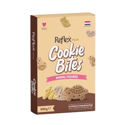 Reflex Plus Cookie Bites Animal Figures Orta ve Büyük Irk Yetişkin Köpek Ödül Maması 300 gr - 1