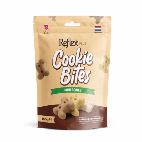 Reflex Plus Cookie Bites Mini Bones Küçük Irk Yetişkin Köpek Ödül Maması 150 gr - 1
