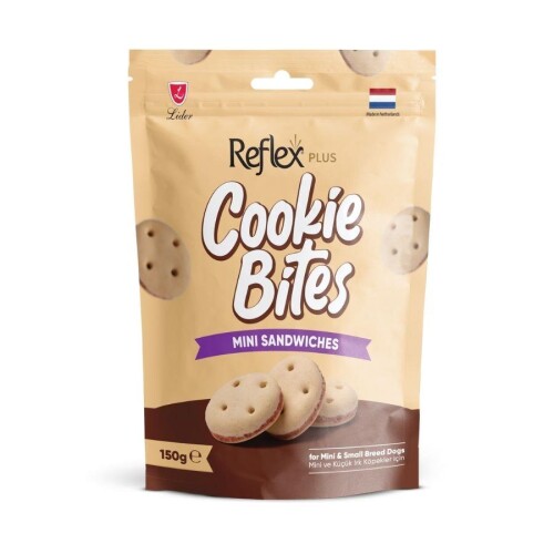 Reflex Plus Cookie Bites Mini Sandviç Mini ve Küçük Irk Yetişkin Köpek Ödül Maması 150 gr - 1