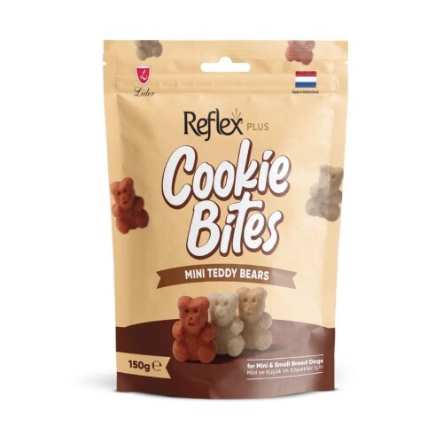Reflex Plus Cookie Bites Mini Teddy Bears Küçük Irk Yetişkin Köpek Ödül Maması 150 gr - 1