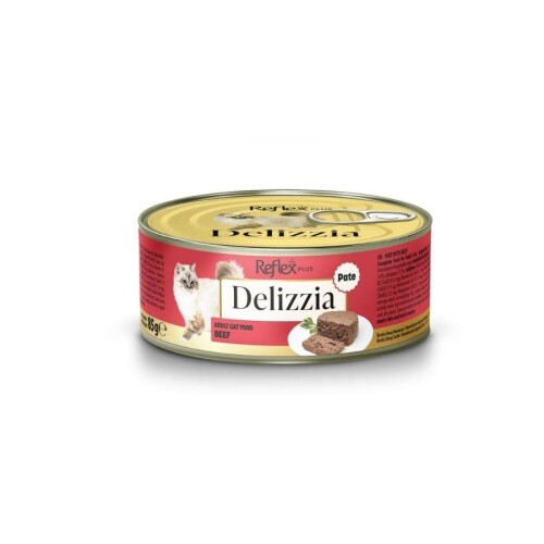 Reflex Plus Delizzia Kıyılmış Dana Etli Yetişkin Kedi Konservesi 85 gr - 1