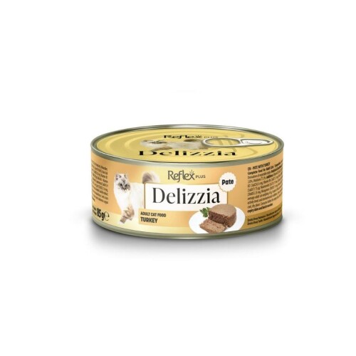 Reflex Plus Delizzia Kıyılmış Hindi Etli Yetişkin Kedi Konservesi 85 gr - 1