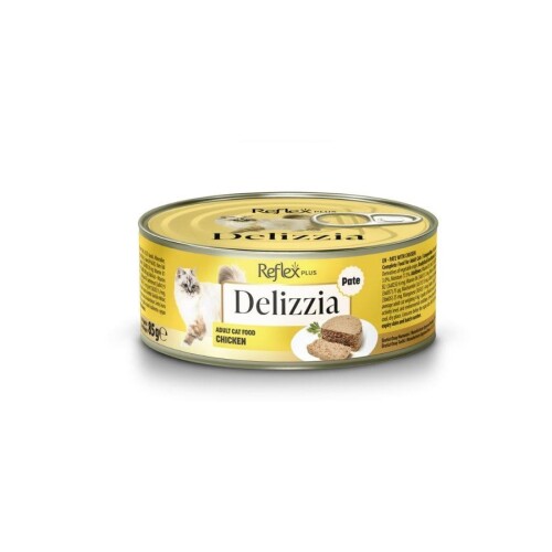 Reflex Plus Delizzia Kıyılmış Tavuklu Yetişkin Kedi Konservesi 85 gr - 1