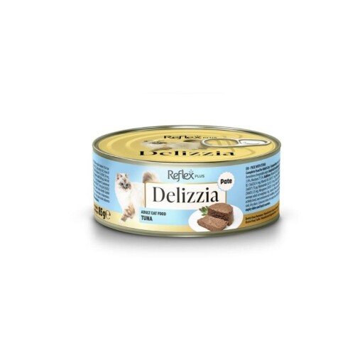 Reflex Plus Delizzia Kıyılmış Ton Balıklı Yetişkin Kedi Konservesi 85 gr - 1