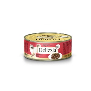 Reflex Plus Delizzia Sos İçinde Dana Parça Etli Yetişkin Kedi Konservesi 85 gr - Reflex Plus