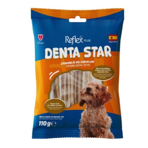 Reflex Plus Denta Star Diş Sağlığı Destekleyici Küçük Irk Köpek Ödül Maması 110 gr - 1