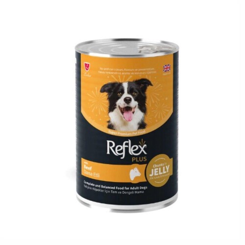 Reflex Plus Jöle İçinde Dana Etli Yetişkin Köpek Konservesi 400 Gr - 1