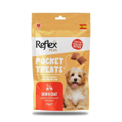 Reflex Plus Pocket Treats Deri ve Tüy Sağlığı İçin Köpek Ödül Maması 70 Gr - 1
