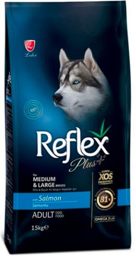 Reflex Plus Somonlu Orta ve Büyük Irk Yetişkin Köpek Maması 15 kg - 1