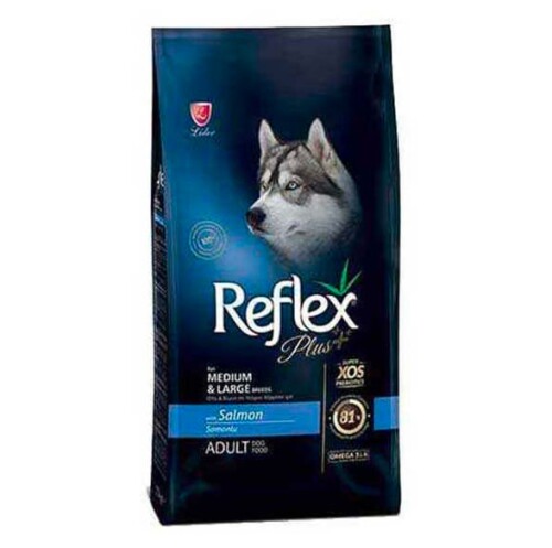Reflex Plus Somonlu Orta ve Büyük Irk Yetişkin Köpek Maması 3 kg - 1