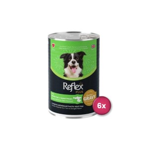 Reflex Plus Sos İçinde Beyaz Balıklı ve Tatlı Patatesli Yetişkin Köpek Konservesi 400 Gr X 6 Adet - Reflex Plus