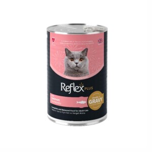 Reflex Plus Sos İçinde Et Parçacıklı Somonlu Yetişkin Kedi Konservesi 400 Gr - Reflex Plus