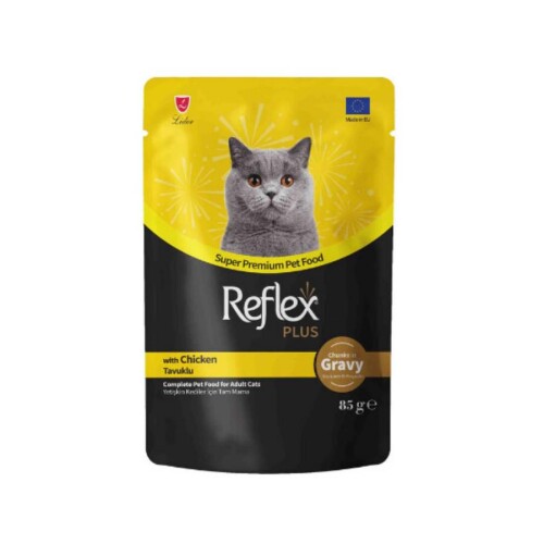 Reflex Plus Sos İçinde Parça Tavuk Etli Yetişkin Kedi Konservesi 85 Gr - 1