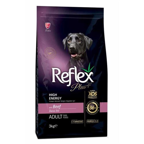 Reflex Plus High Energy Biftekli Yetişkin Köpek Maması 3 kg - 1