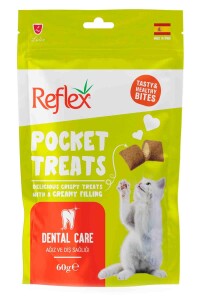 Reflex Pocket Treats Ağız ve Diş Sağlığı Yetişkin Kedi Ödül Maması 60 gr - Reflex