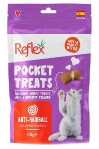 Reflex Pocket Treats Tüy Yumağı Kontrolü Yetişkin Kedi Ödül Maması 60 gr - Reflex