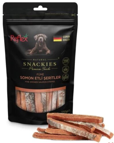 Reflex Snackies Füme Somon Etli Şeritler Köpek Ödülü 170 gr - 1