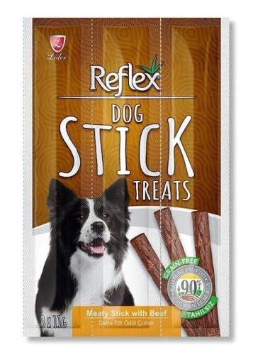 Reflex Sticks Biftekli Köpek Ödül Çubukları 3 X 11 gr - 1