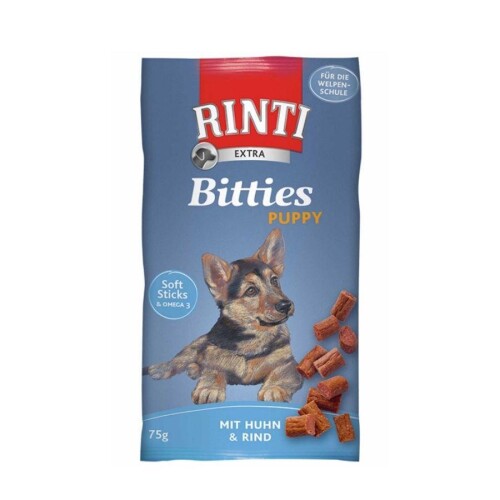 RINTI Extra Bitties Tavuklu ve Sığır Etli Yavru Köpek Ödülü 75 gr - 1