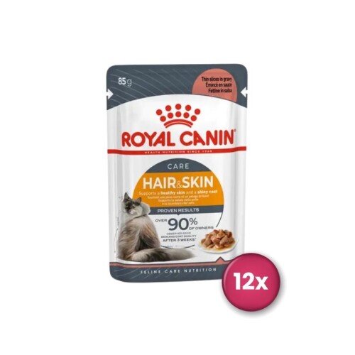 Royal Canin Hair & Skin Gravy Yetişkin Yaş Kedi Maması 85 Gr X 12 Adet - 1