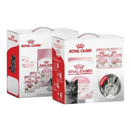 Royal Canin Kitten 26 Yavru Kedi Maması 2 kg + 6 Adet Pouch + Çelik Mama Kabı Hediyeli - 1