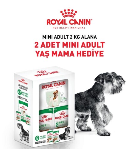 Royal Canin Mini Adult Küçük Irk Yetişkin Köpek Maması 2 Kg + 2 Adet Pouch Hediyeli - 1