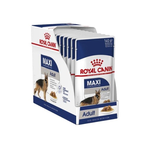 Royal Canin Maxi Adult Büyük Irk Yetişkin Köpekler İçin Parça Etli Konserve Mama 140 gr X 10 Adet - 1