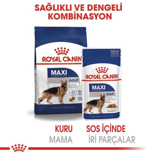 Royal Canin Maxi Adult Büyük Irk Yetişkin Köpekler İçin Parça Etli Konserve Mama 140 gr - 2