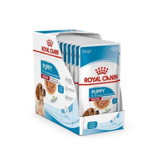 Royal Canin Medium Puppy Orta Irk Yavru Köpekler İçin Parça Etli Konserve Mama 140 gr X 10 Adet - 1