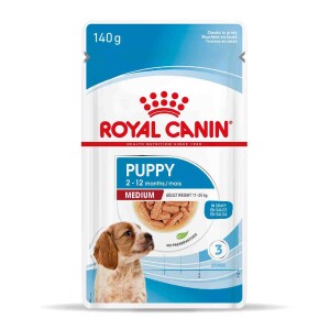 Royal Canin Medium Puppy Orta Irk Yavru Köpekler İçin Parça Etli Konserve Mama 140 gr - Royal Canin