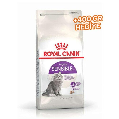 Royal Canin Sensible 33 Hassas Sindirimi Olan Kediler İçin Mama 400 gr + 400 gr Hediyeli - 1