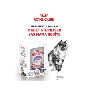 Royal Canin Sterilised Bundle 37 Kısırlaştırılmış Yetişkin Kedi Maması 2 Kg + 2 Adet Sterilised Yaş Mama 85 Gr - Royal Canin