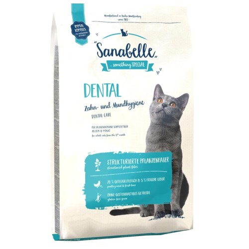 Sanabelle Dental Ağız ve Diş Sağlığı İçin Yetişkin Kedi Maması 2 kg - 1