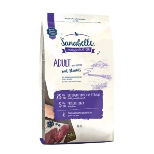 Sanabelle Devekuşu Eti Yetişkin Kedi Maması 2 kg - 1