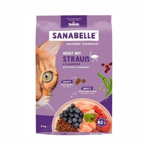 Sanabelle Devekuşu Etli Yetişkin Kedi Maması 8 kg - 1