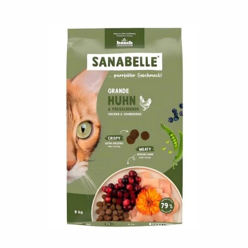 Sanabelle Grande Tahılsız Tavuklu Büyük Irk Yetişkin Kedi Maması 8 Kg - 1