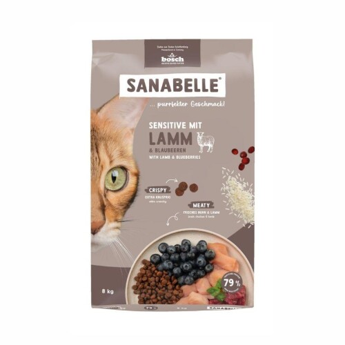 Sanabelle Sensitive Kuzu Etli Yetişkin Kedi Maması 8 kg - 1