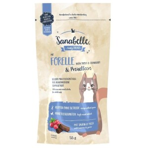 Sanabelle Snack Alabalık ve Kızılcık Özlü Kedi Ödülü 55 Gr - Sanabelle
