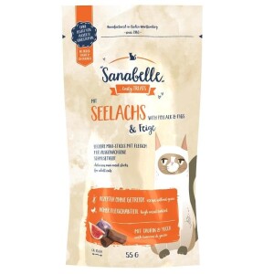 Sanabelle Snack Kömür Balıklı ve İncirli Kedi Ödülü 55 Gr - Sanabelle