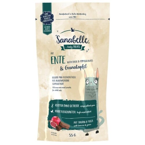 Sanabelle Snack Ördekli ve Narlı Kedi Ödülü 55 Gr - 1