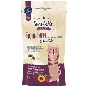 Sanabelle Tavuklu ve Pancar Dolgulu Kedi Ödülü 55 Gr - Sanabelle